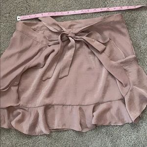 Blush tie skirt